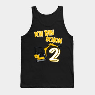 Ich bin schon 2 Kindergeburtstag Bagger Tank Top